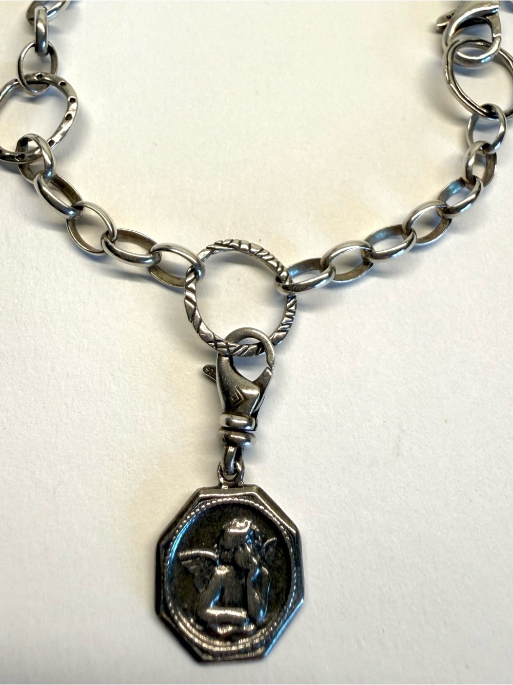 Silpada Angel Cherub Clip-On Charm Sterling Silver Pendant Dangle